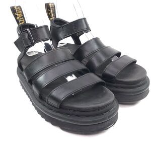 Dr. Martens Doc Martens Women's Size 6 Blaire Black Leather Platform Sandals